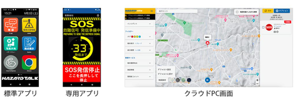 「スマート農業安全DXシステム」の画面イメージ